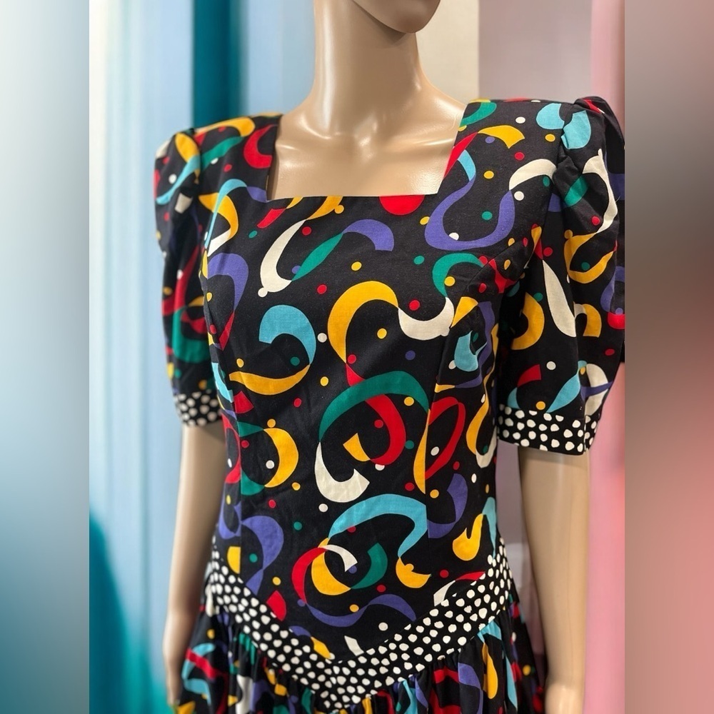 Leslie Lucks Confetti vintage 80’s Party Dress - 10 - Picture 3 of 12